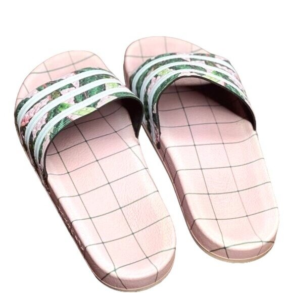 Adidas x Farm RIO Adilette Pastel Pink Limited Edition Slides - Picture 2 of 5